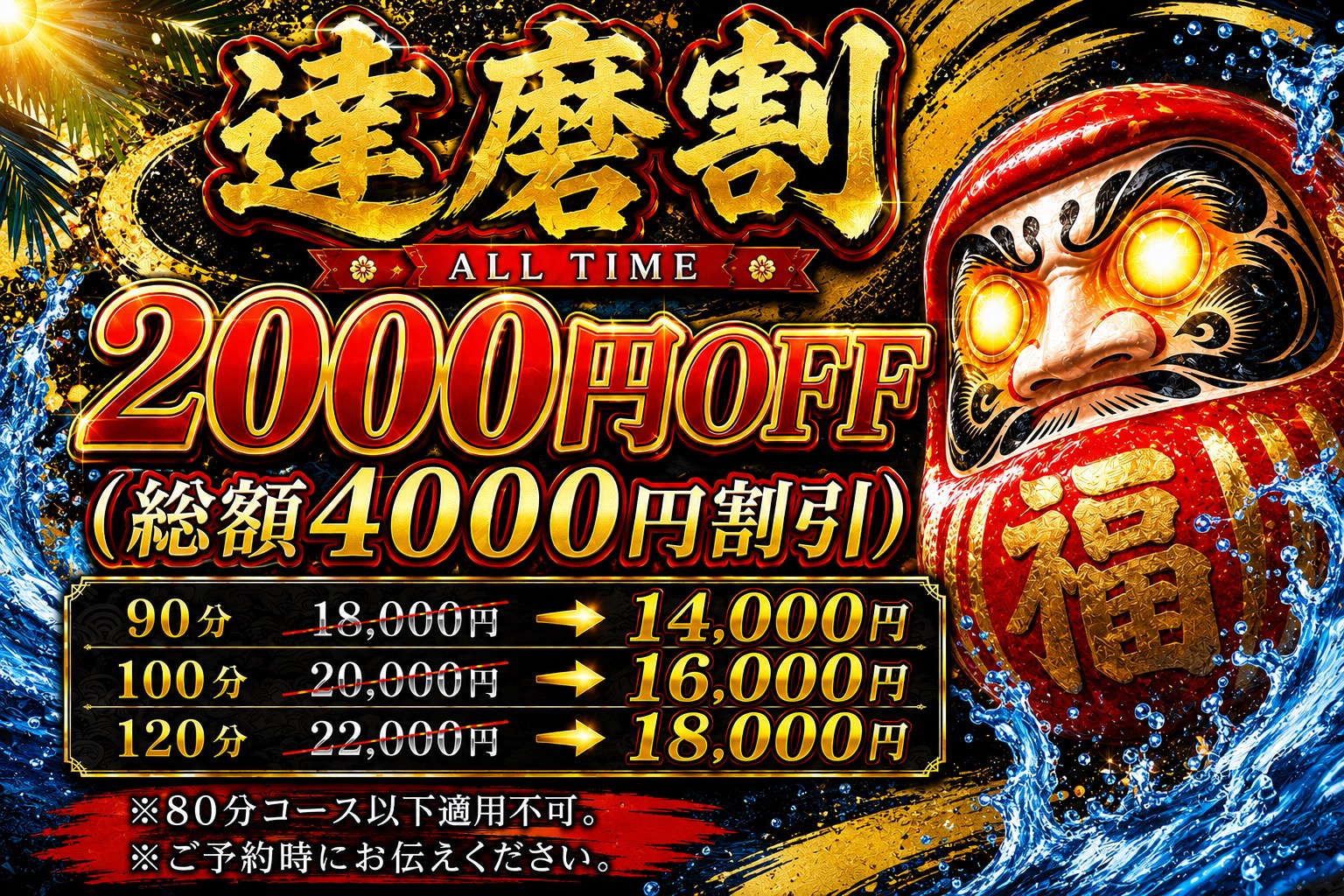 トップバナー | 達磨のエステ