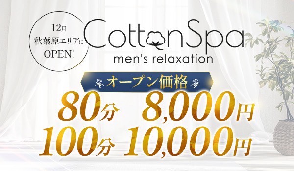 秋葉原・浅草橋・岩本町 メンズエステ|Cotton Spa